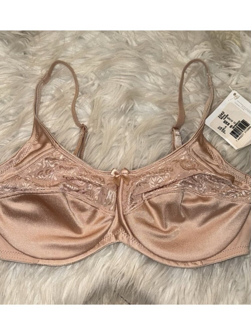 Amoena 2242 Nina Underwire Pocketed Mastectomy Bra Womens 36C Beige New Nwt - Picture 2 of 4